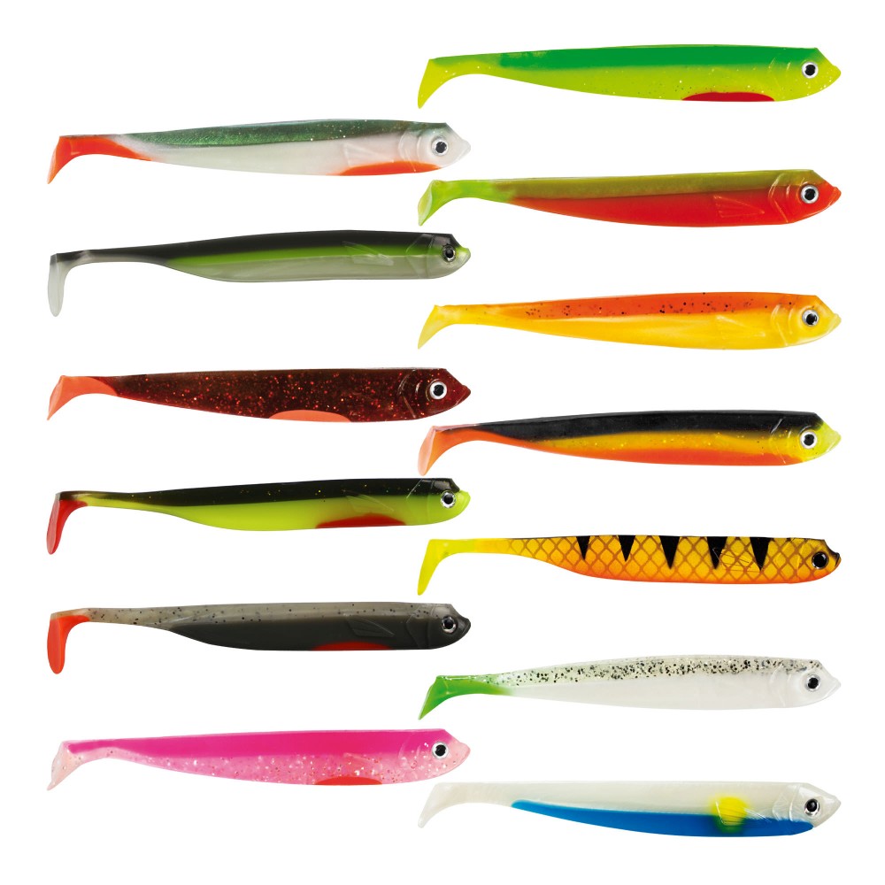Roy Fishers Der Zander Gummifisch 12cm - UV Firetiger - 10g - 5 Stück