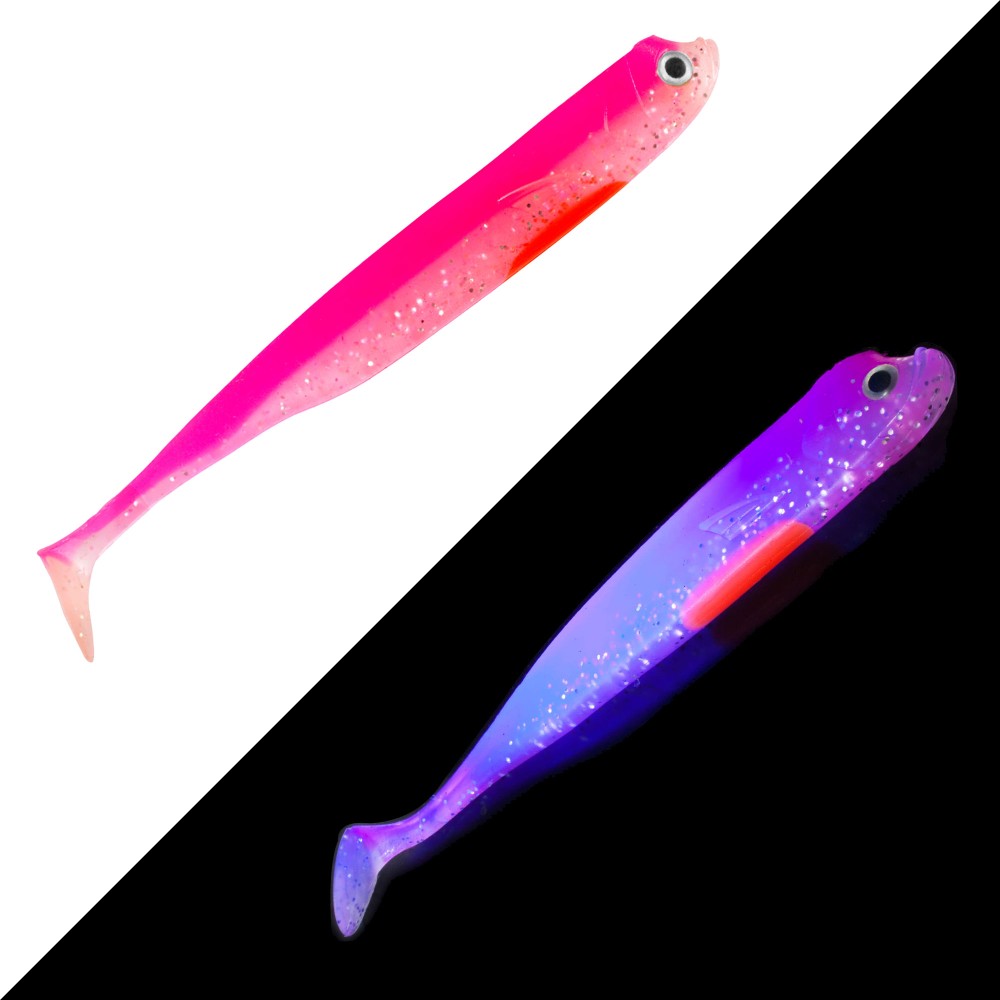 Roy Fishers Der Zander Gummifisch 15cm - UV Pink - 15g - 4 Stück