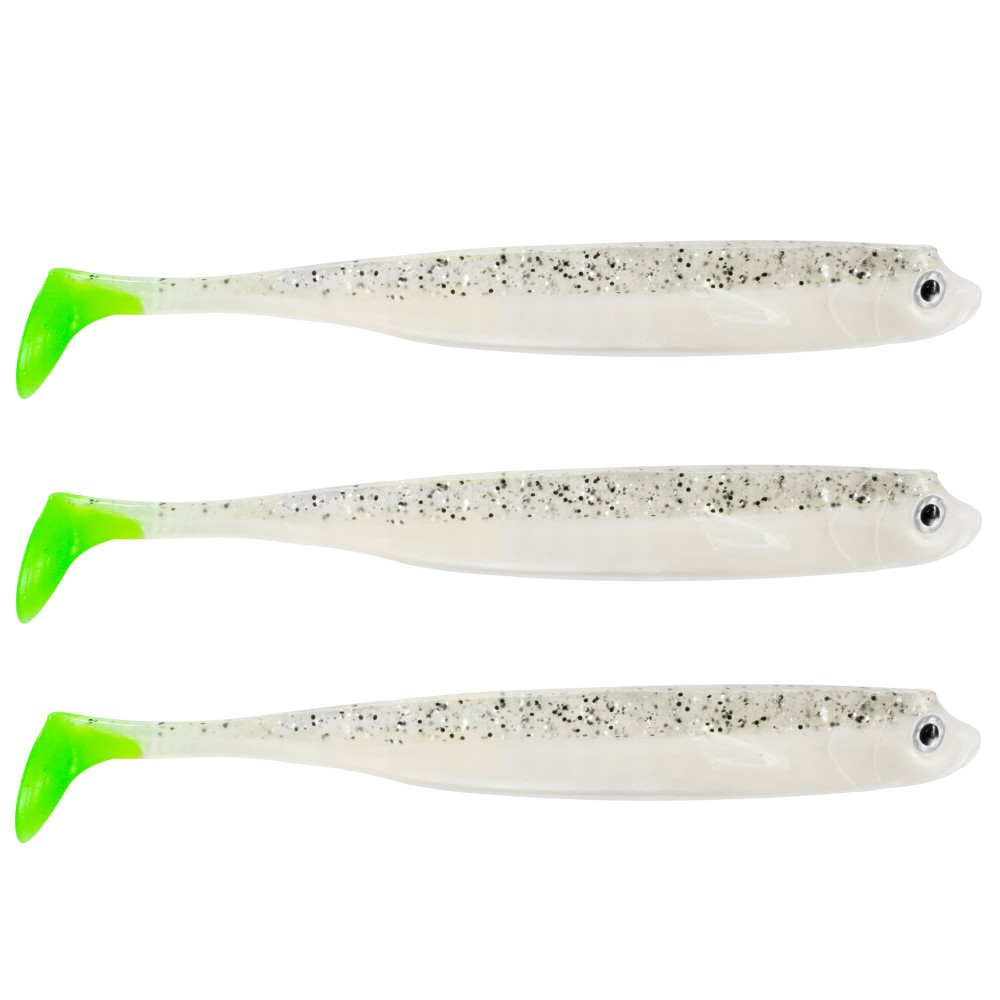 Roy Fishers Der Zander Gummifisch 20cm - Salt-n-Pepper Chartreuse - 33g - 3 Stück