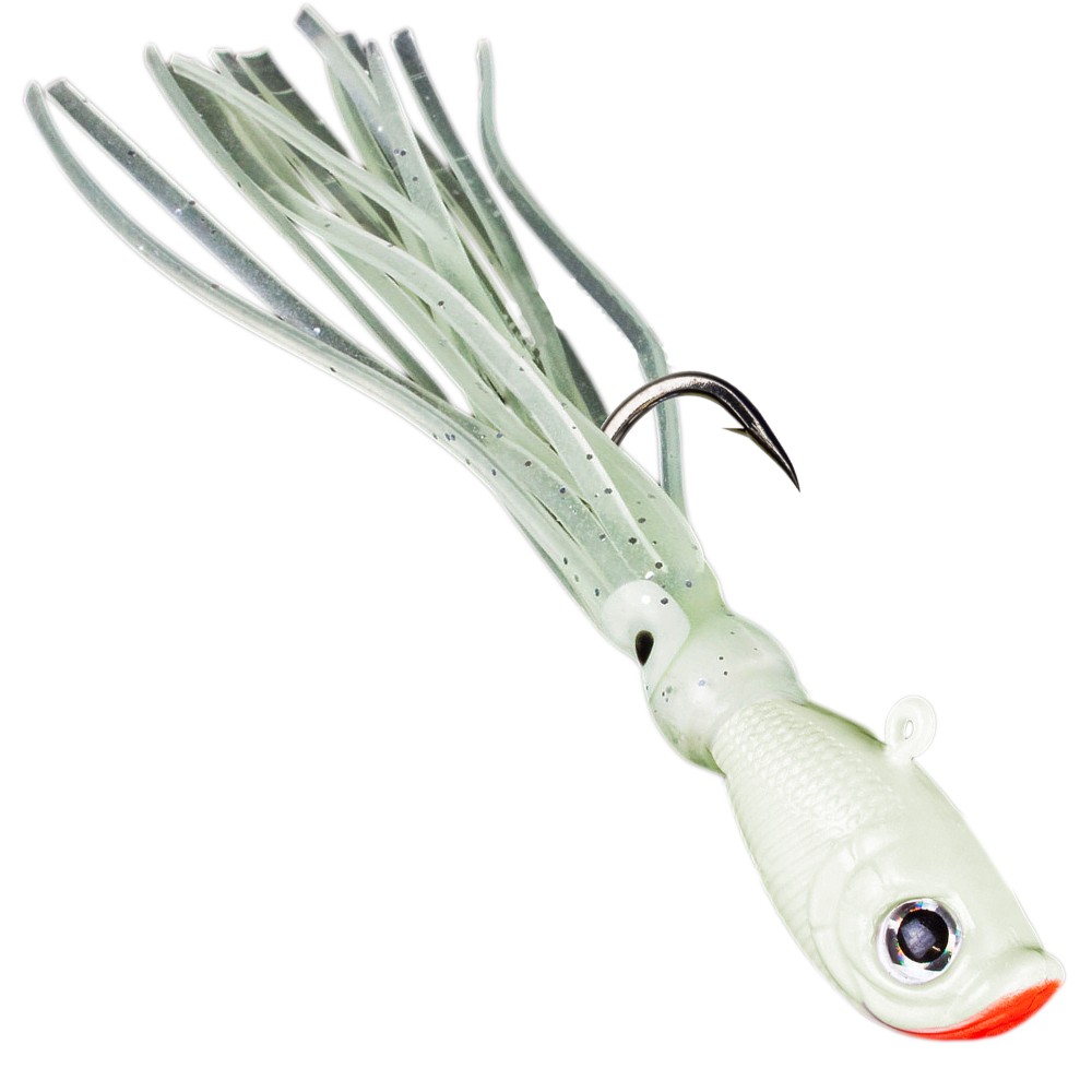 Team Deep Sea Flatter Jig Pilker 85g - Glow - 1 Stück