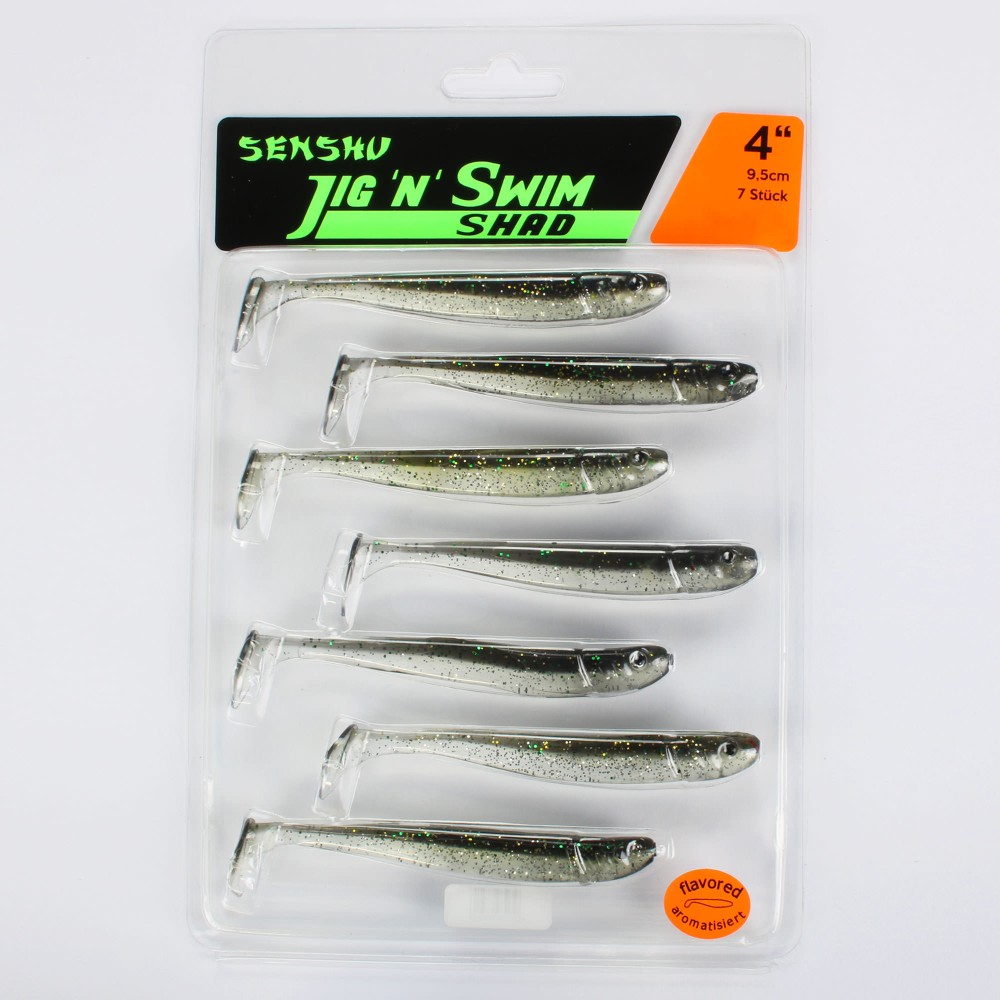 Senshu Jig 'n' Swim Shad 9.5cm - Twinkle Minnow - 6g - 7 Stück