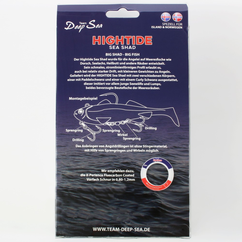 Team Deep Sea Hightide Sea Shad - der Meeresangel Gummifisch 200g - Holographic Hering