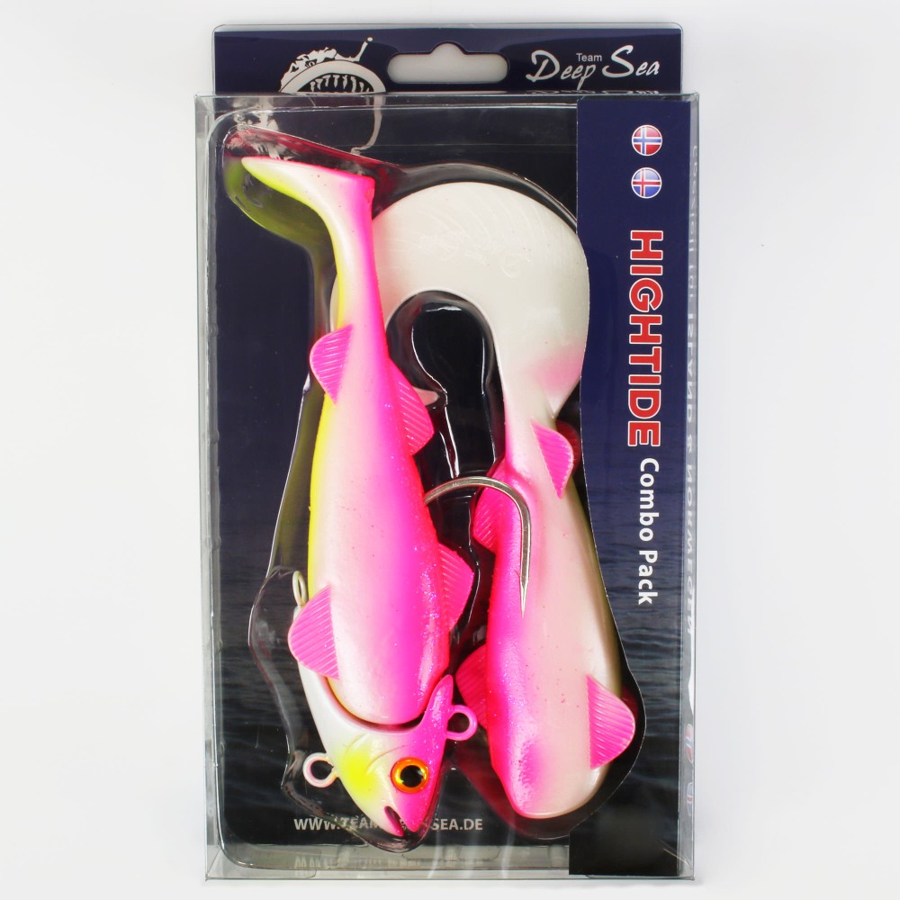 Team Deep Sea Hightide Sea Shad - der Meeresangel Gummifisch 200g - UV Pink Princess