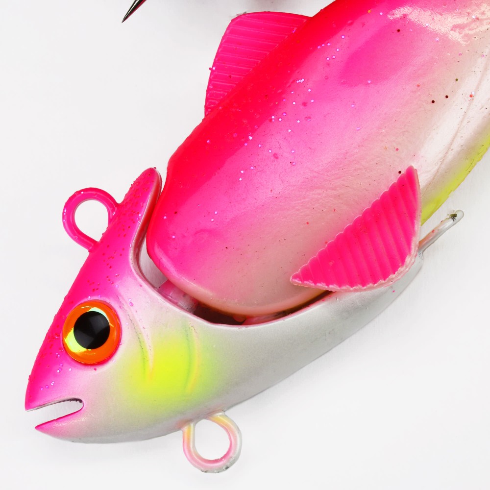 Team Deep Sea Hightide Sea Shad - der Meeresangel Gummifisch 200g - UV Pink Princess