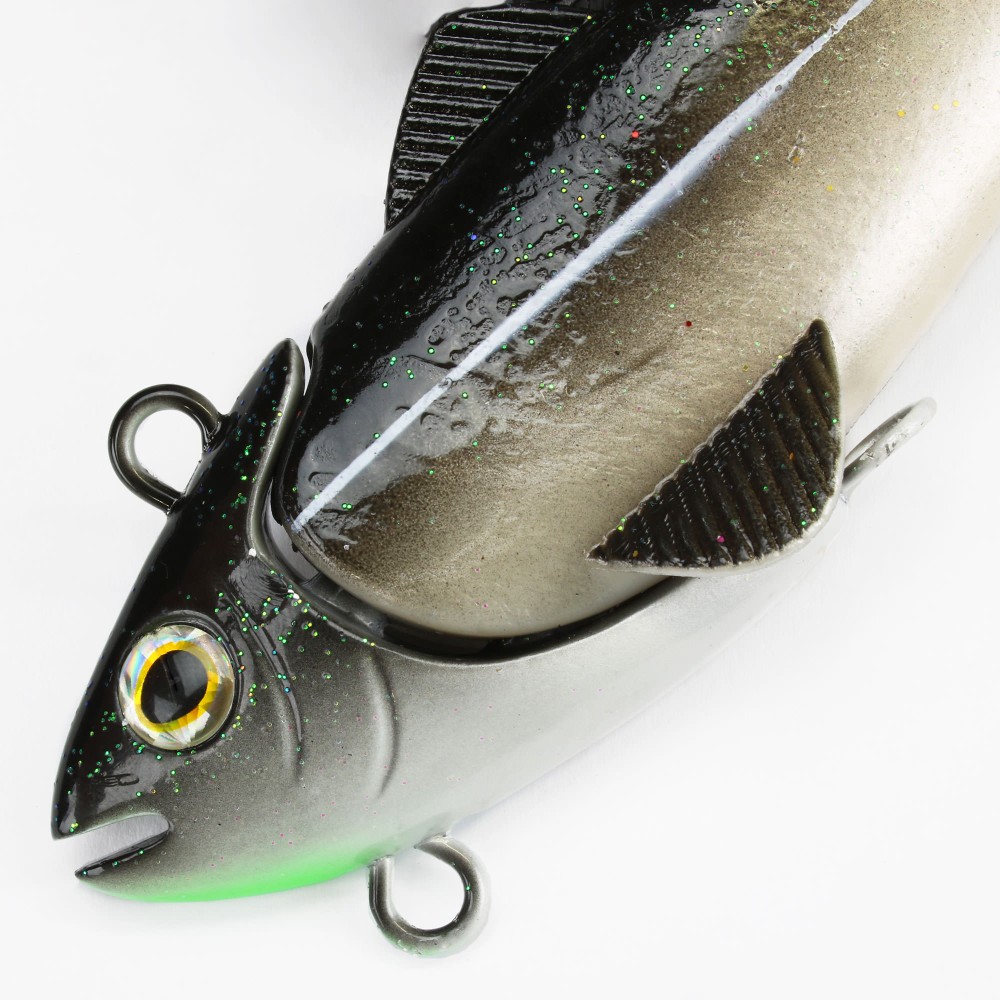 Team Deep Sea Hightide Sea Shad - der Meeresangel Gummifisch 200g - Seelachs Glitter