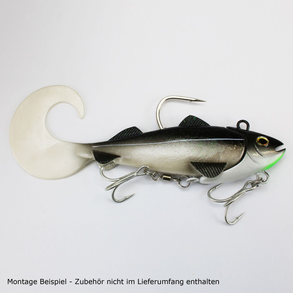 Team Deep Sea Hightide Sea Shad - der Meeresangel Gummifisch 200g - Seelachs Glitter