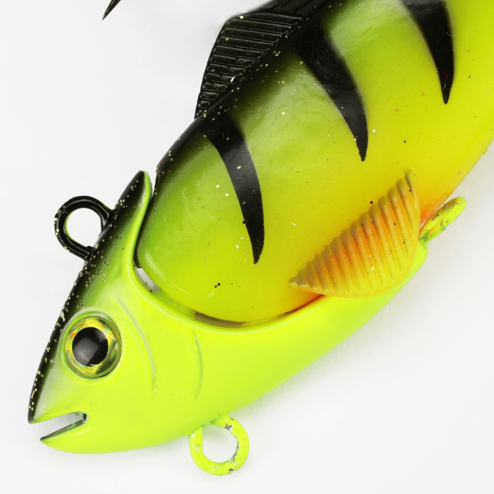 Team Deep Sea Hightide Sea Shad - der Meeresangel Gummifisch 200g - UV Chartreuse Ghost