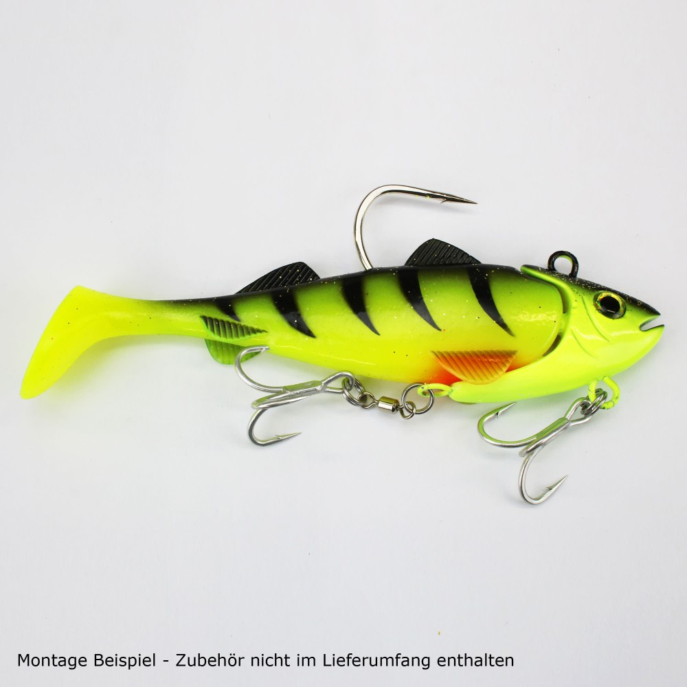 Team Deep Sea Hightide Sea Shad - der Meeresangel Gummifisch 200g - UV Chartreuse Ghost