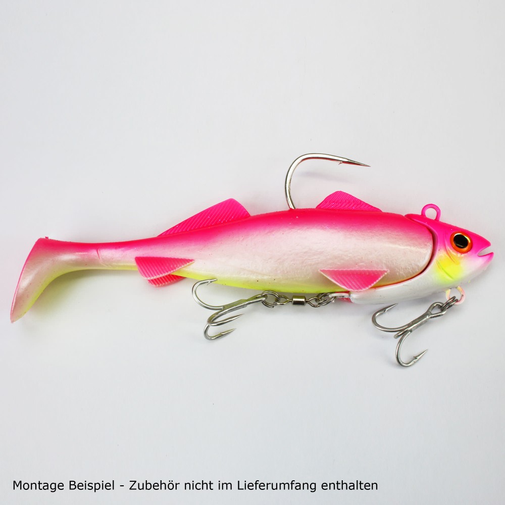 Team Deep Sea Hightide Sea Shad - der Meeresangel Gummifisch 300g - UV Pink Princess