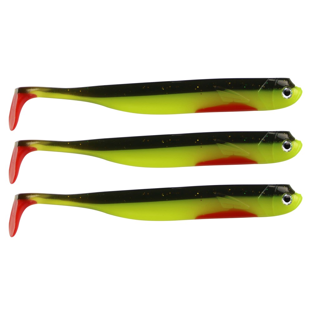 Roy Fishers Der Zander Gummifisch 20cm - UV Captain Kiwi - 33g - 3 Stück