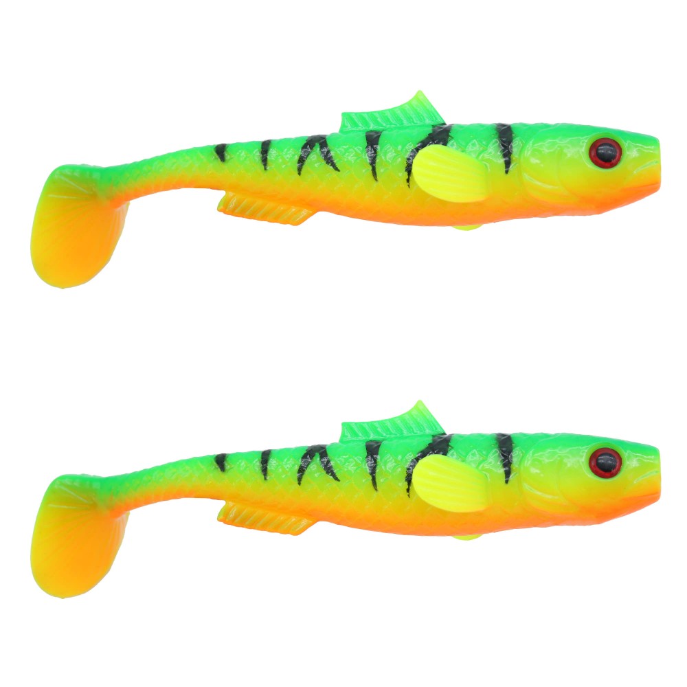 MT-Lures Pikezilla Hecht Shad 13cm - UV Massive Tiger - 25g - 2 Stück