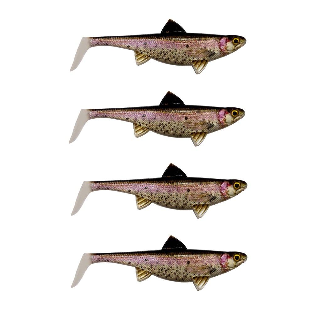 Senshu Real Fin Shad Gummifische 8cm - Rainbow Trout - 4g - 4 Stück