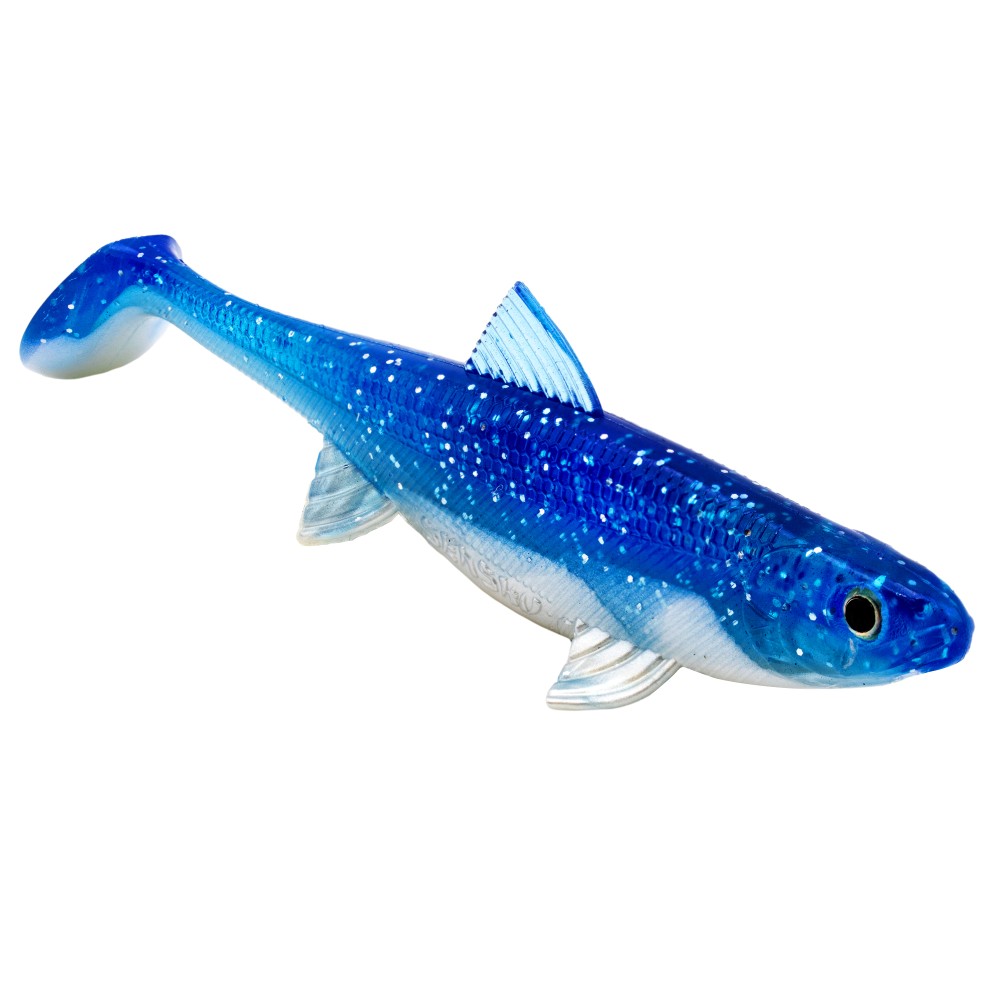 Senshu Real Fin Shad Gummifische 8cm - Flaky Blue - 4g - 4 Stück