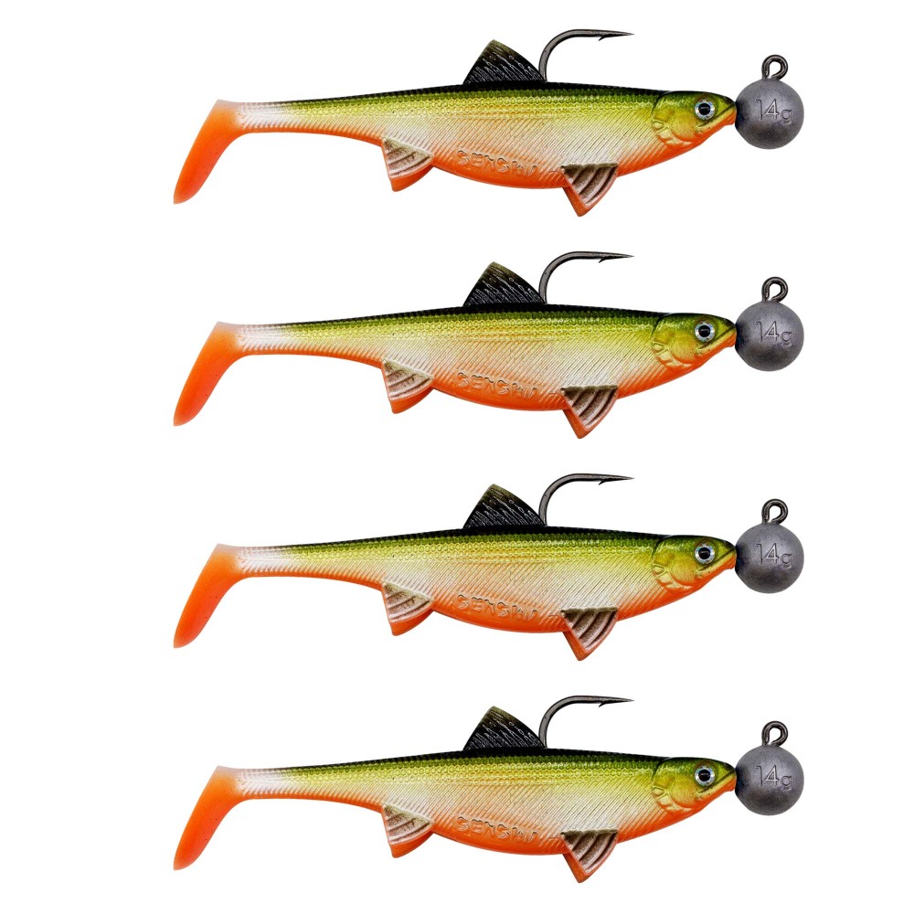 Senshu Real Fin Shad Ready2Catch Gummifische 8cm - Orange Belly - 11g - 4 Stück