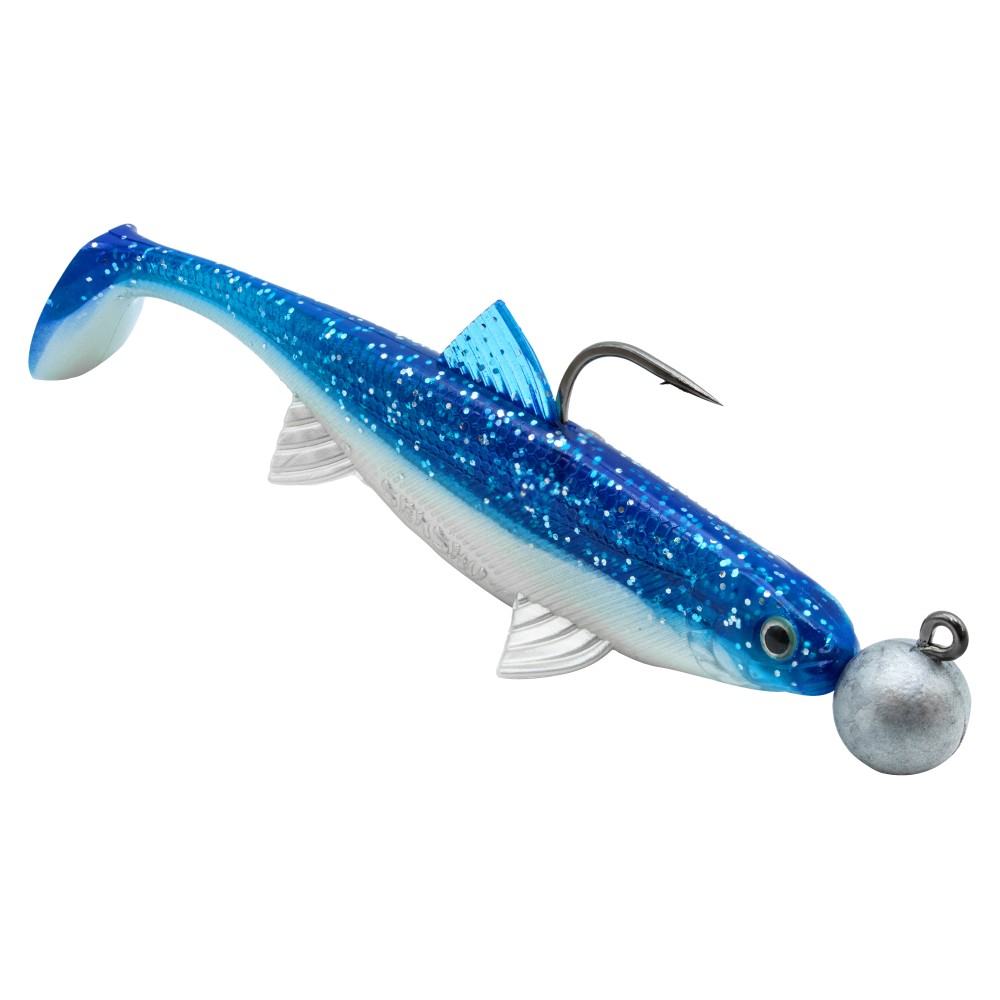 Senshu Real Fin Shad Ready2Catch Gummifische 8cm - Flaky Blue - 11g - 4 Stück