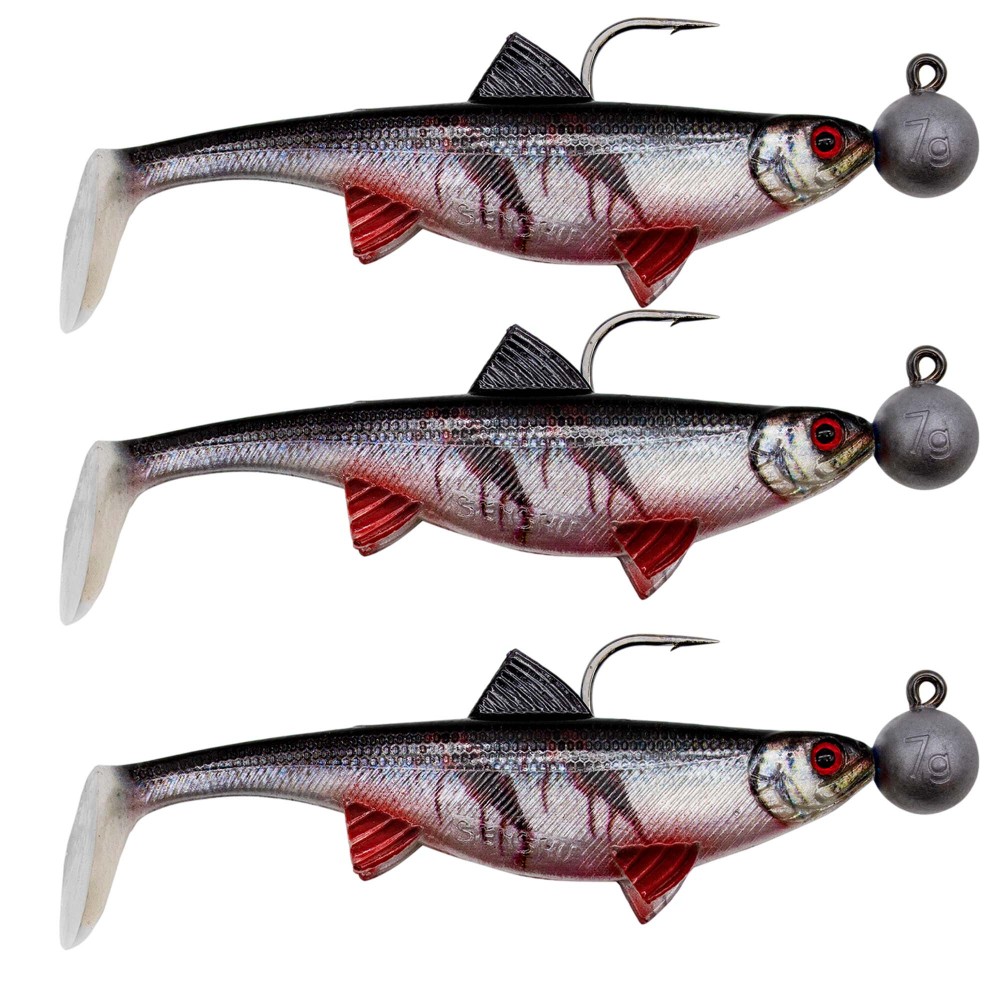 Senshu Real Fin Shad Ready2Catch Gummifische 12cm - Bloody Baitfish - 25g - 3 Stück