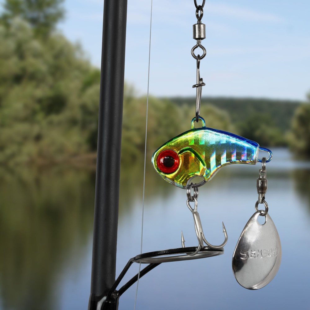 Senshu Tetracup Jig Spinner 10g - blau /silber - 65mm - Hakengröße 6