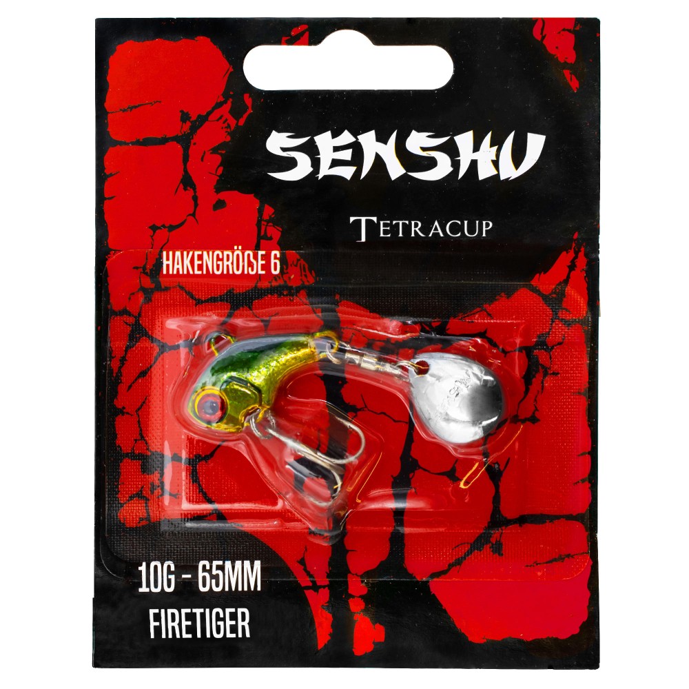 Senshu Tetracup - Jig Spinner 10g - firetiger - 65mm - Hakengröße 6