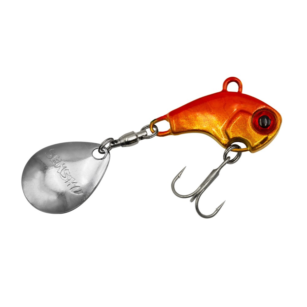 Senshu Tetracup Jig Spinner 10g - orange/gold - 65mm - Hakengröße 6