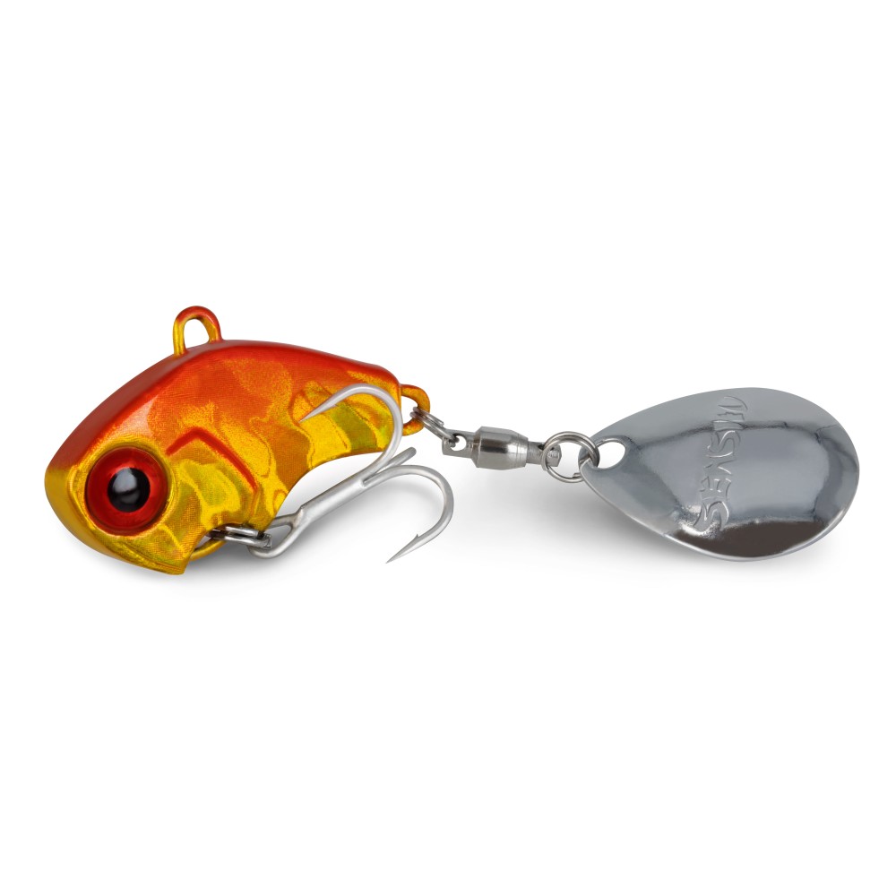 Senshu Tetracup - Jig Spinner 21g - orange/gold - 65mm - Hakengröße 6