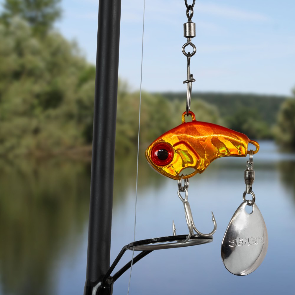 Senshu Tetracup - Jig Spinner 21g - orange/gold - 65mm - Hakengröße 6
