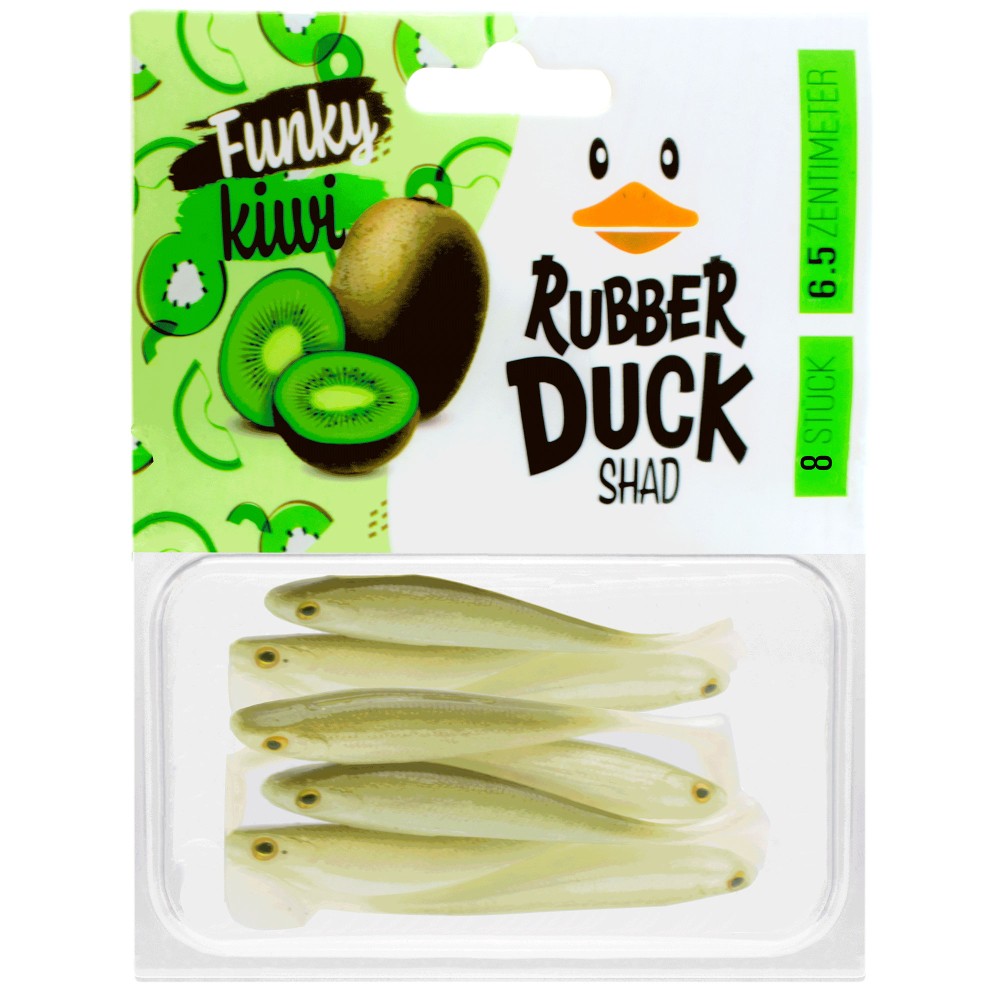 RD Rubber Duck Shad Gummifisch 6.5cm - Funky Kiwi - 1.6g - 8 Stück