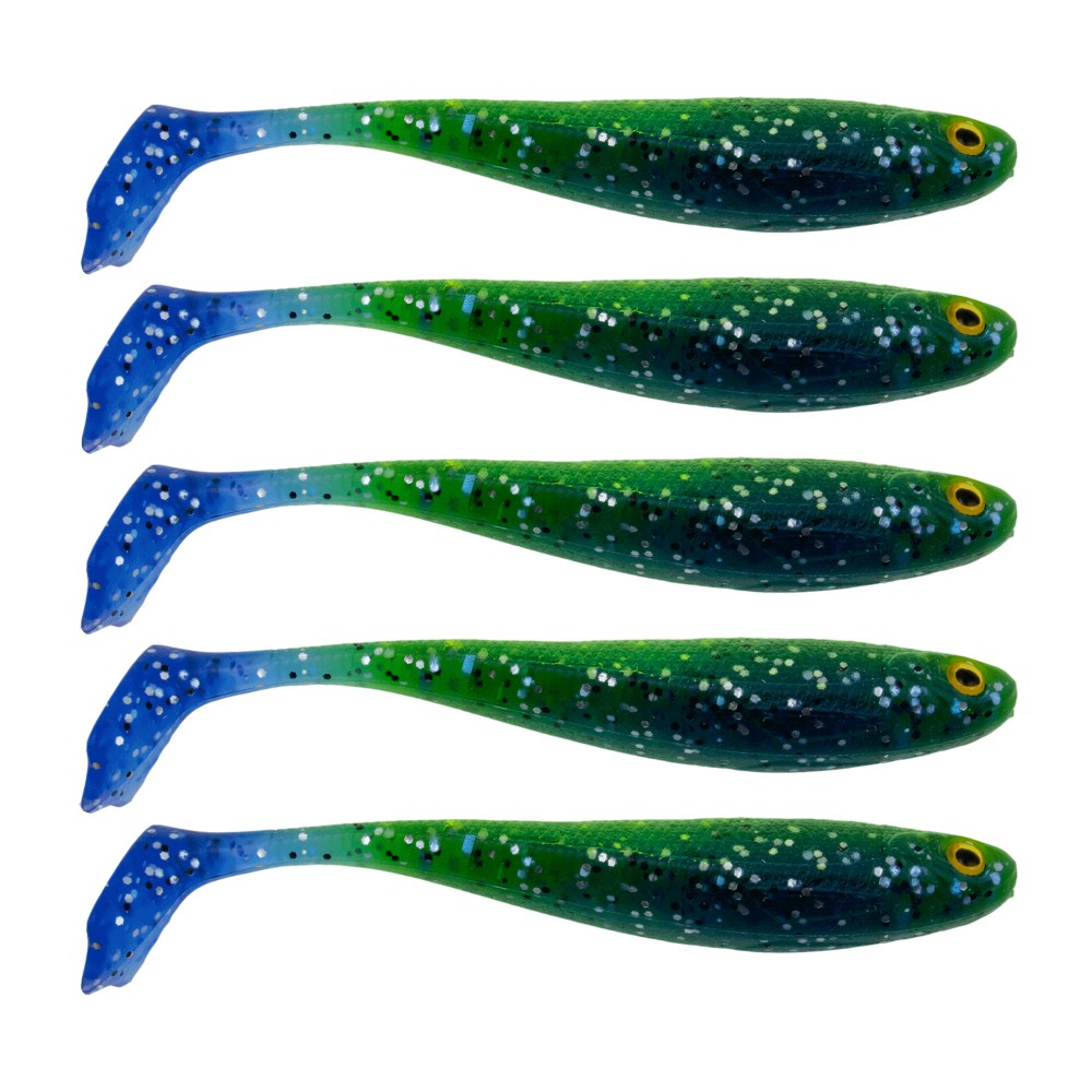 RD Rubber Duck Shad Gummifisch 9.5cm - Blue Lemon Ice - 6g - 5 Stück