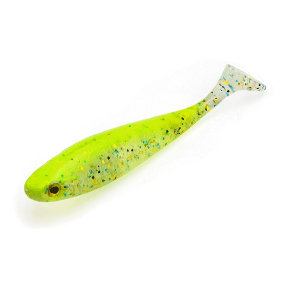 RD Rubber Duck Shad Gummifisch 9.5cm - Motoroil Pineapple Flake - 6g - 5 Stück