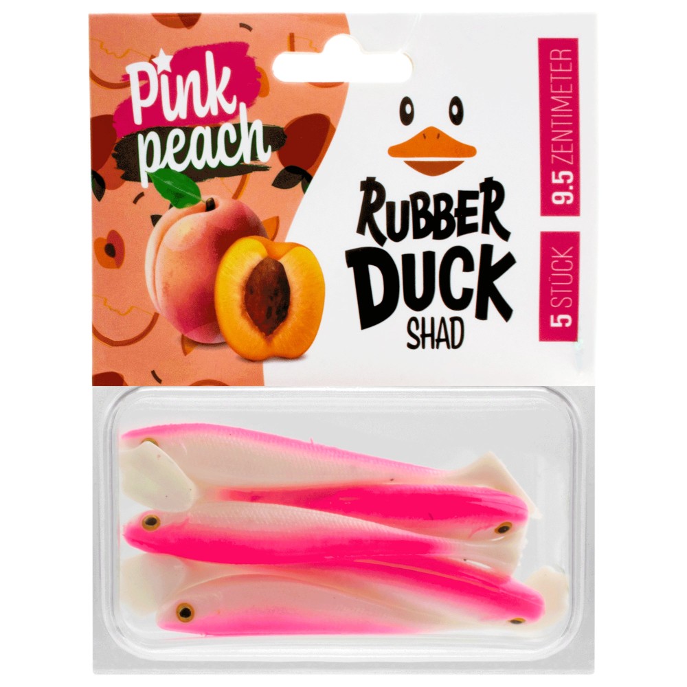 RD Rubber Duck Shad Gummifisch 9.5cm - Pink Peach - 6g - 5 Stück