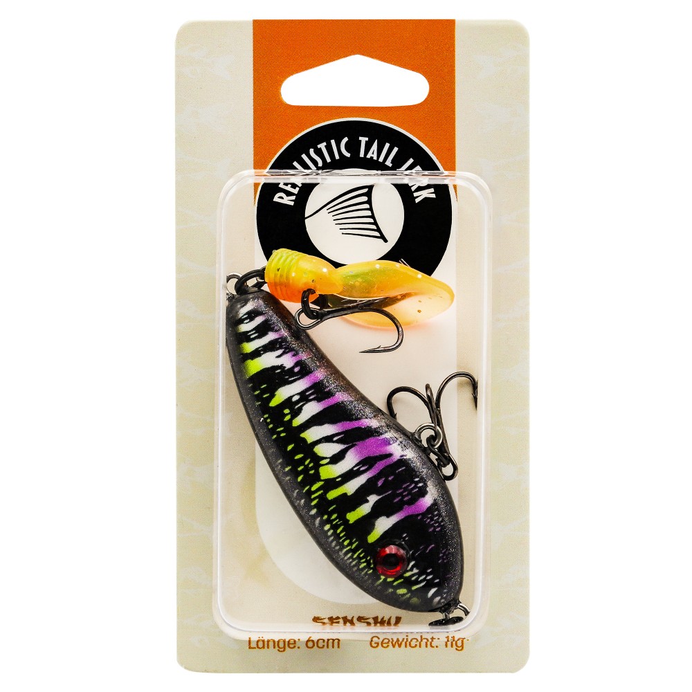 Senshu Realistic Tail Jerk - Jerkbait 6cm - Black Moon - 11g - 1 Stück