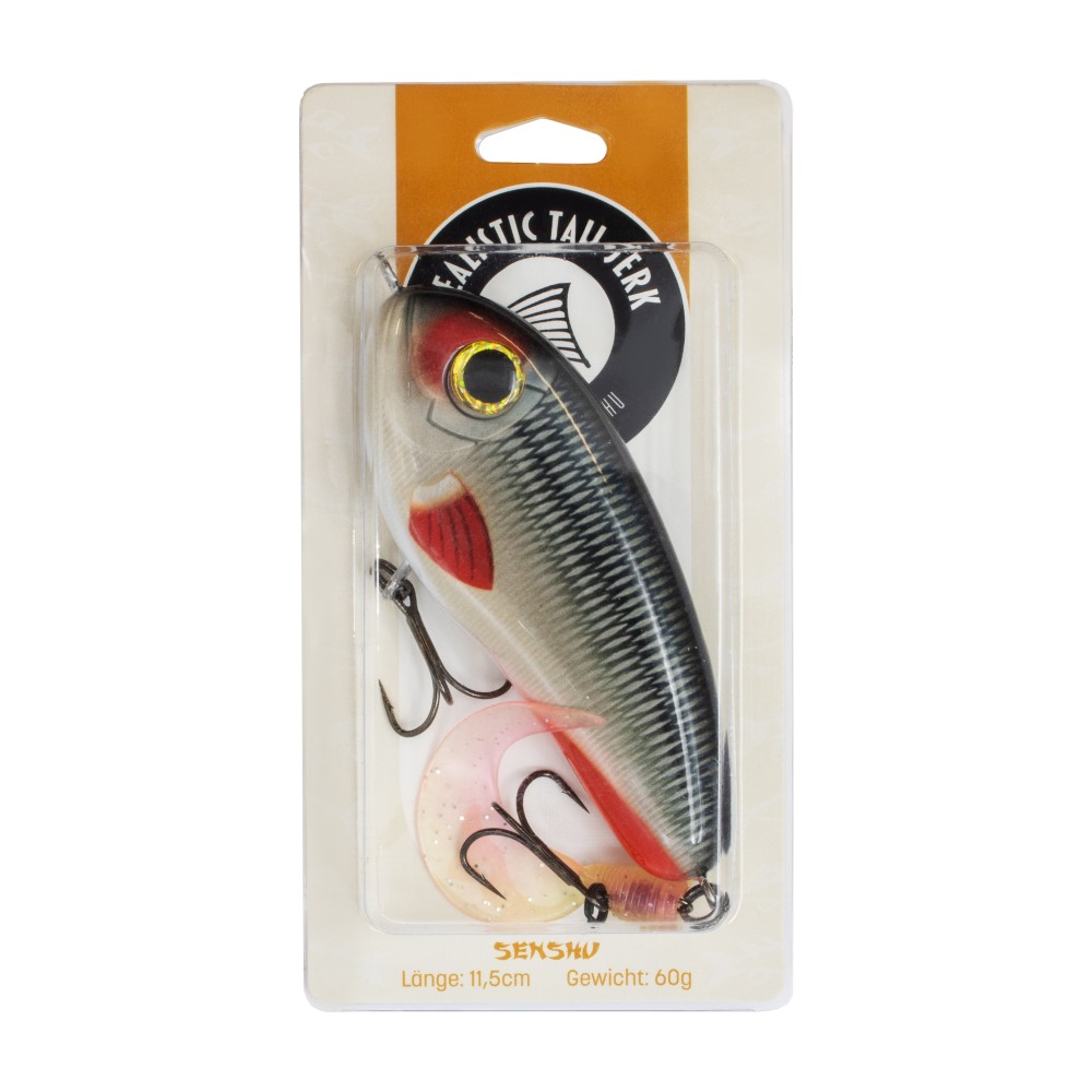 Senshu Realistic Tail Jerk Jerkbait 11.5cm - Real Minnow - 60g - 1 Stück