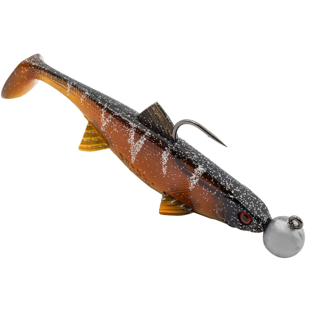 Senshu Real Fin Shad Ready2Catch Gummifische 8cm - Sunshine Brown - 11g - 4 Stück