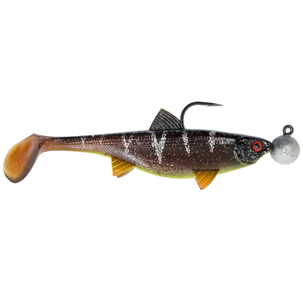 Senshu Real Fin Shad Ready2Catch Gummifische 12cm - Sunshine Brown - 25g - 3 Stück