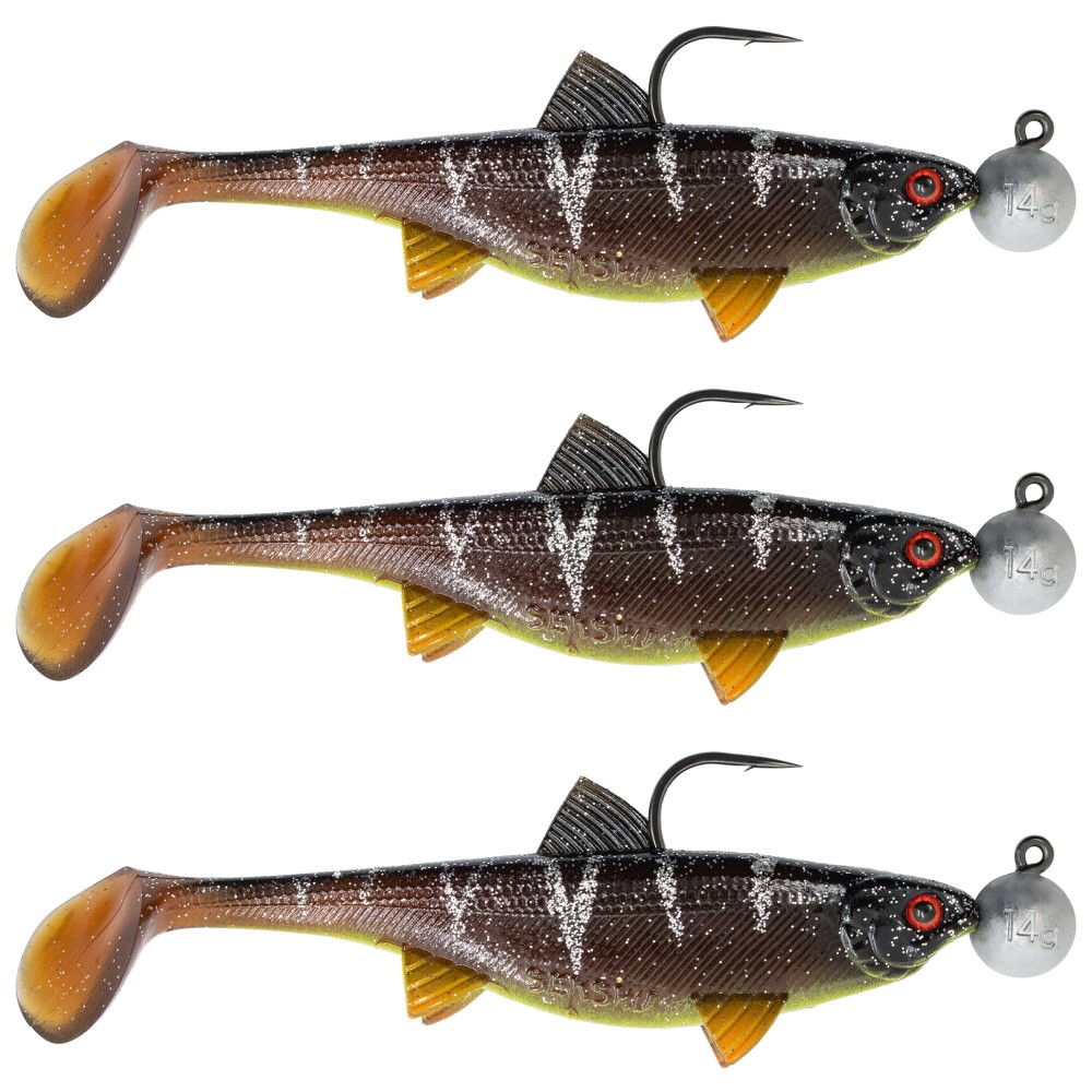 Senshu Real Fin Shad Ready2Catch Gummifische 12cm - Sunshine Brown - 25g - 3 Stück