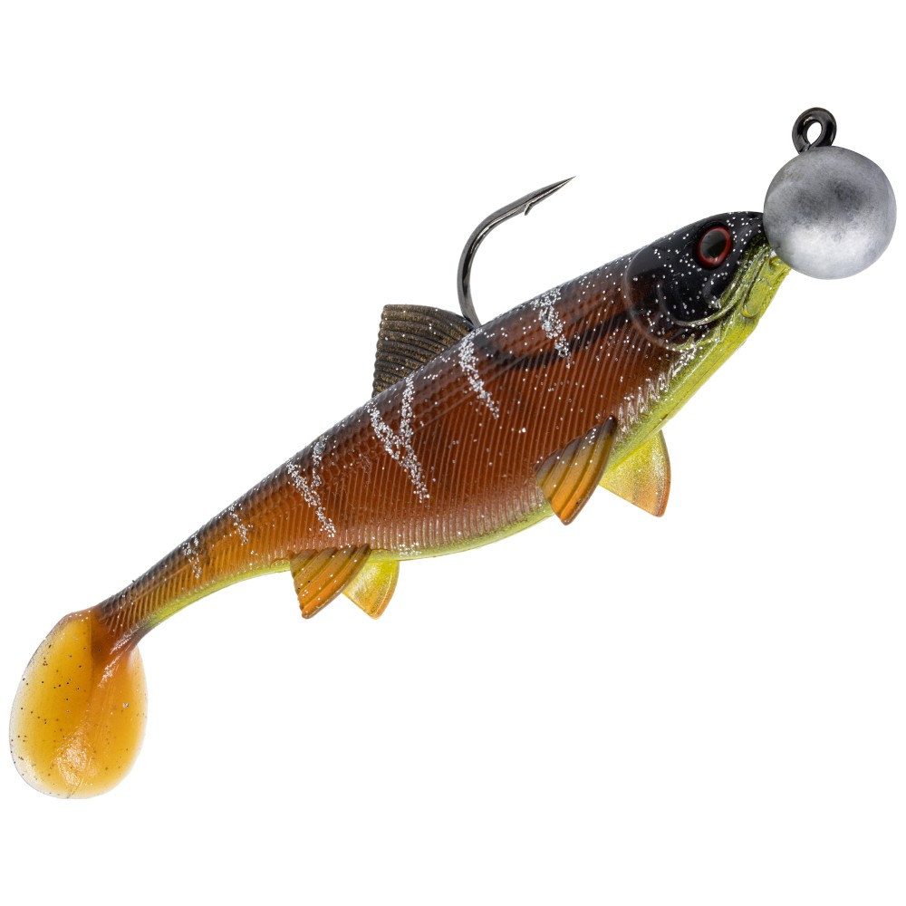 Senshu Real Fin Shad Ready2Catch Gummifische 12cm - Sunshine Brown - 25g - 3 Stück