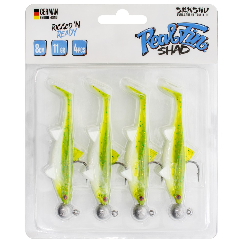 Senshu Real Fin Shad Ready2Catch Gummifische 8cm - Fruty - 11g - 4 Stück