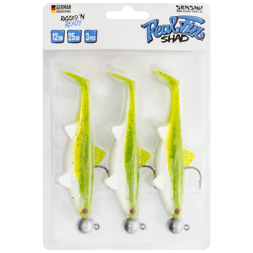 Senshu Real Fin Shad Ready2Catch Gummifische 12cm - Fruty - 25g - 3 Stück