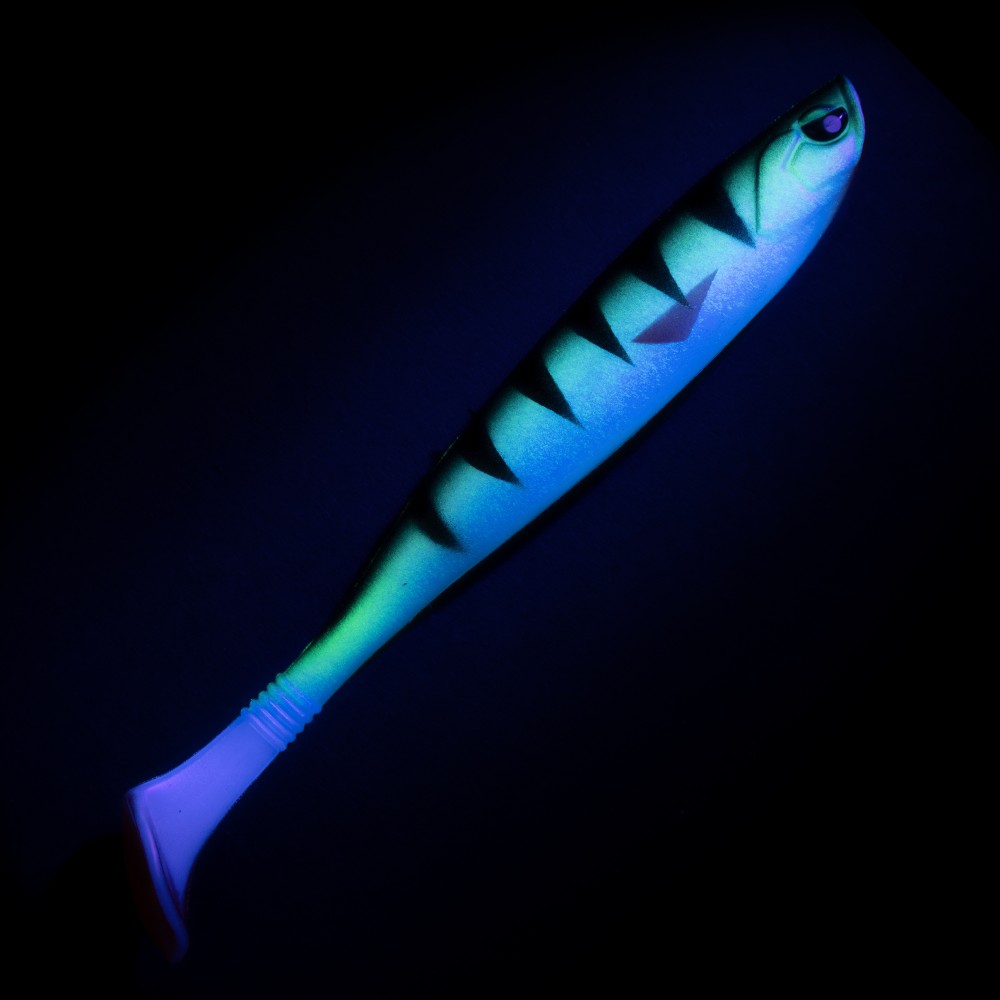 Senshu OG Shad - Gummifisch 12,5cm - Lime Perch - 10g - 1 Stück