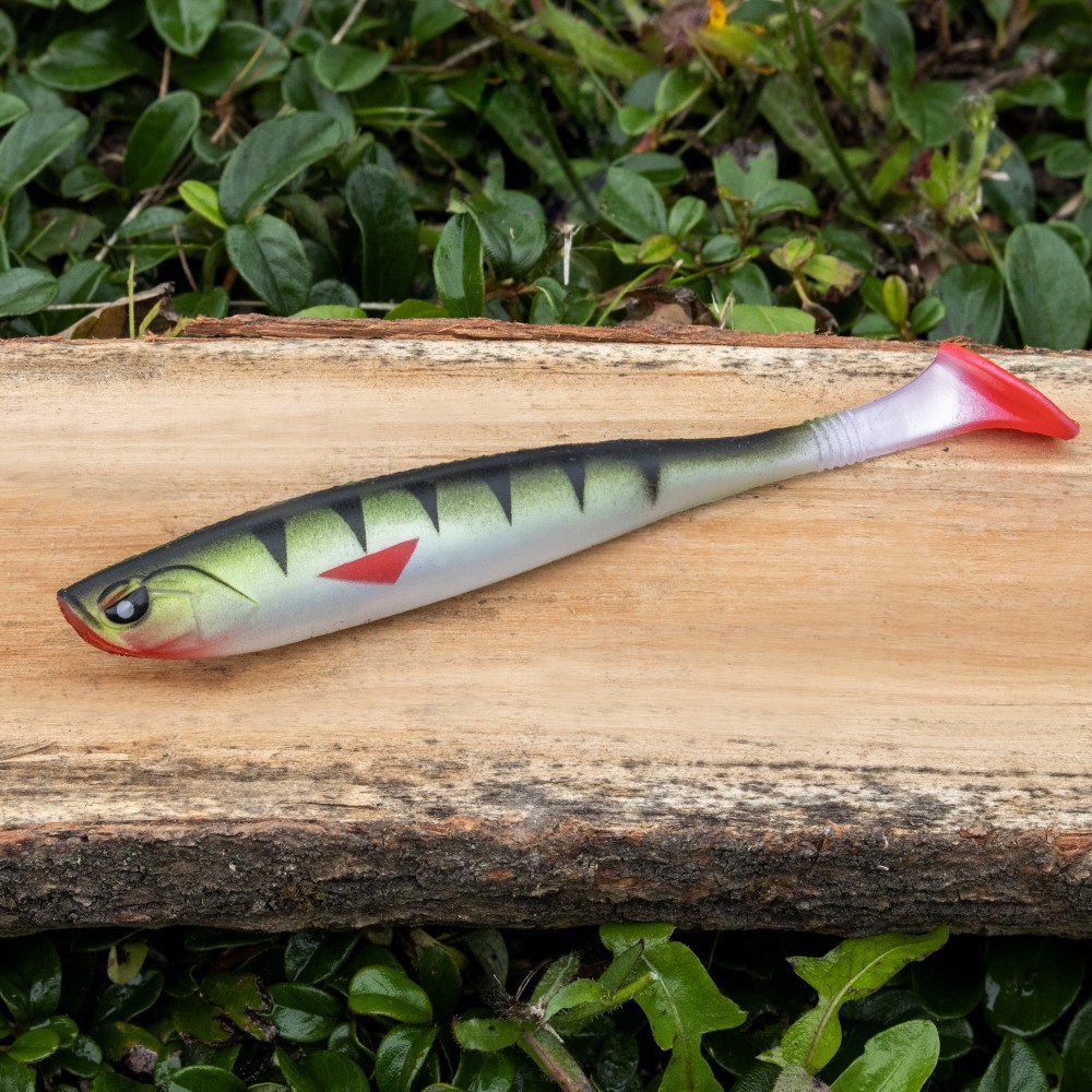 Senshu OG Shad - Gummifisch 12,5cm - Lime Perch - 10g - 1 Stück