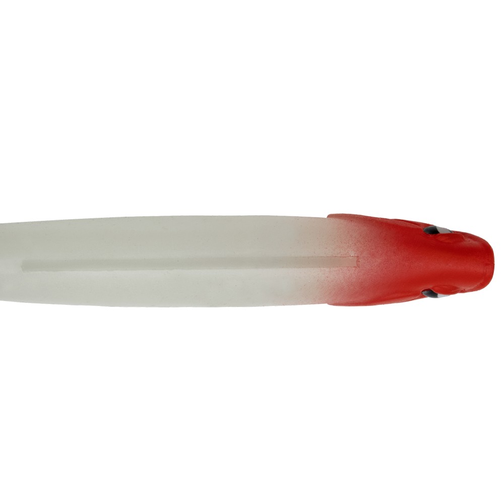 Senshu OG Shad Gummifisch 12,5cm - White Red Head - 10g - 1 Stück