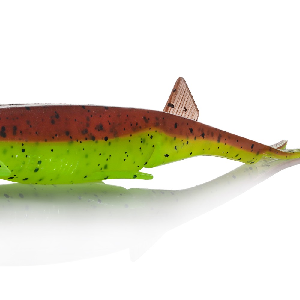 Senshu Pelaga Shad Vertikalköder 16cm - Green Pumpkin/Chartreuse - 13g - 2 Stück