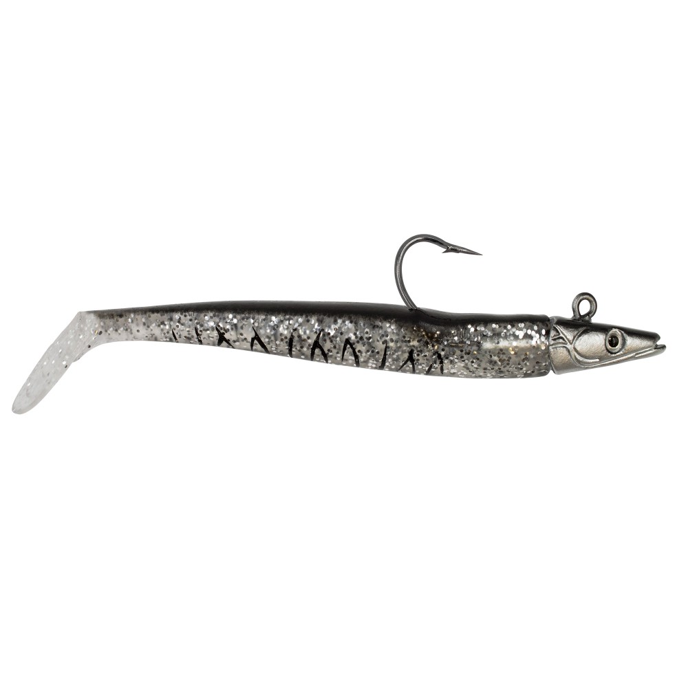 Team Deep Sea Sandeel Shad Gummifisch Black stripes - 12cm - 16g