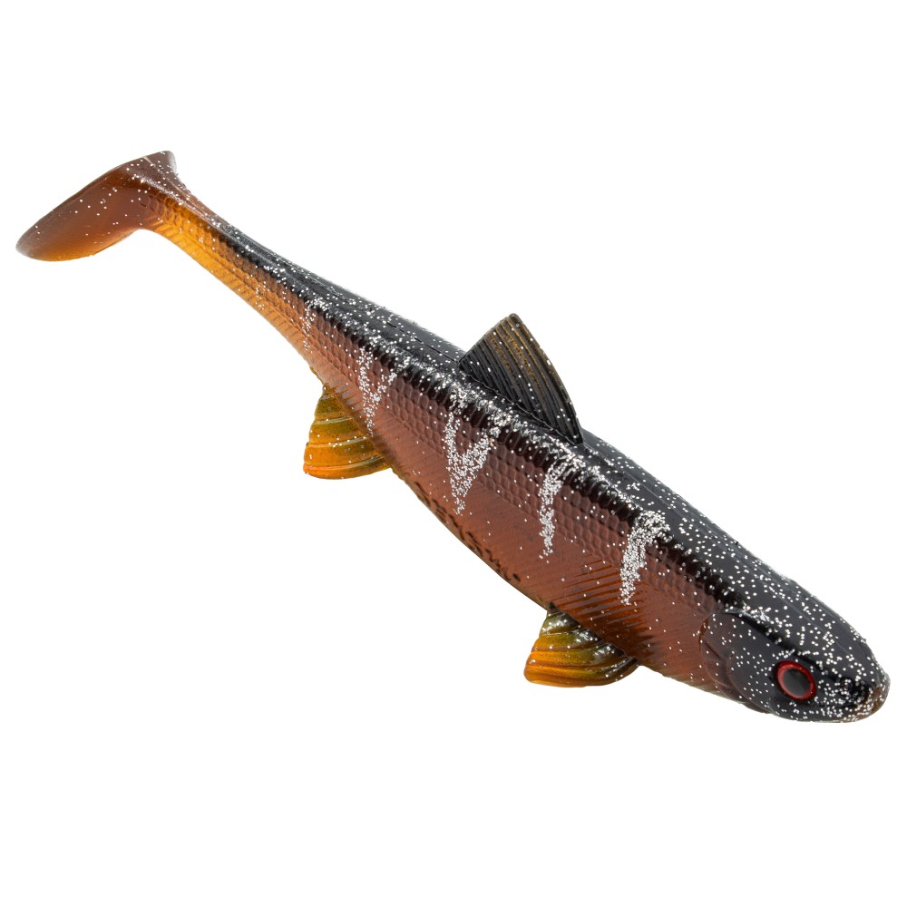 Senshu Real Fin Shad SinglePack - Gummifische 12cm - Sunshine Brown - 4g - 1 Stück