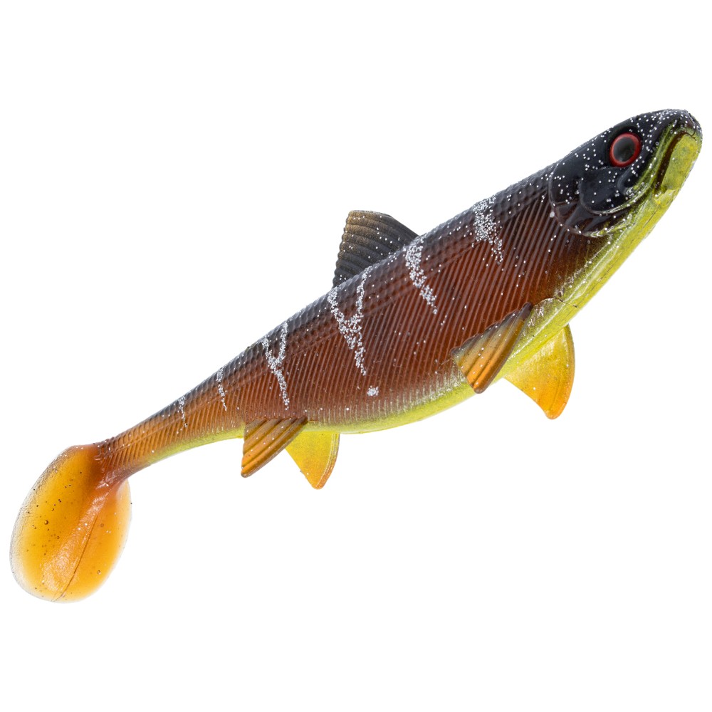 Senshu Real Fin Shad SinglePack - Gummifische 12cm - Sunshine Brown - 4g - 1 Stück