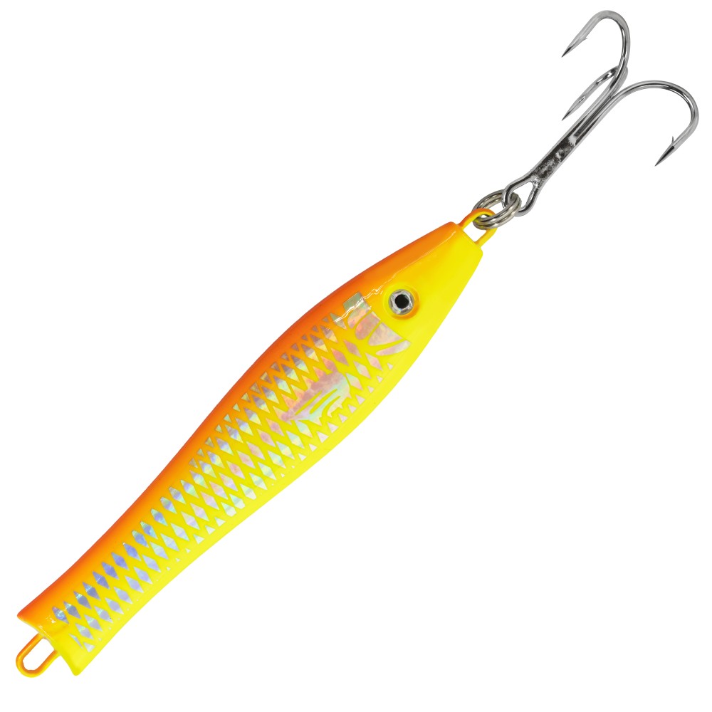 Team Deep Sea Spitzkopf Holo Pilker bleifrei 50g - Gelb/Orange - 1 Stück