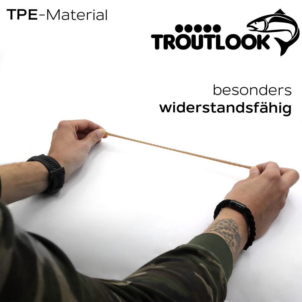 Troutlook Worma Lures - Fat Wormy - Forellengummi Krill - 8,5cm - 7 Stück - Brown