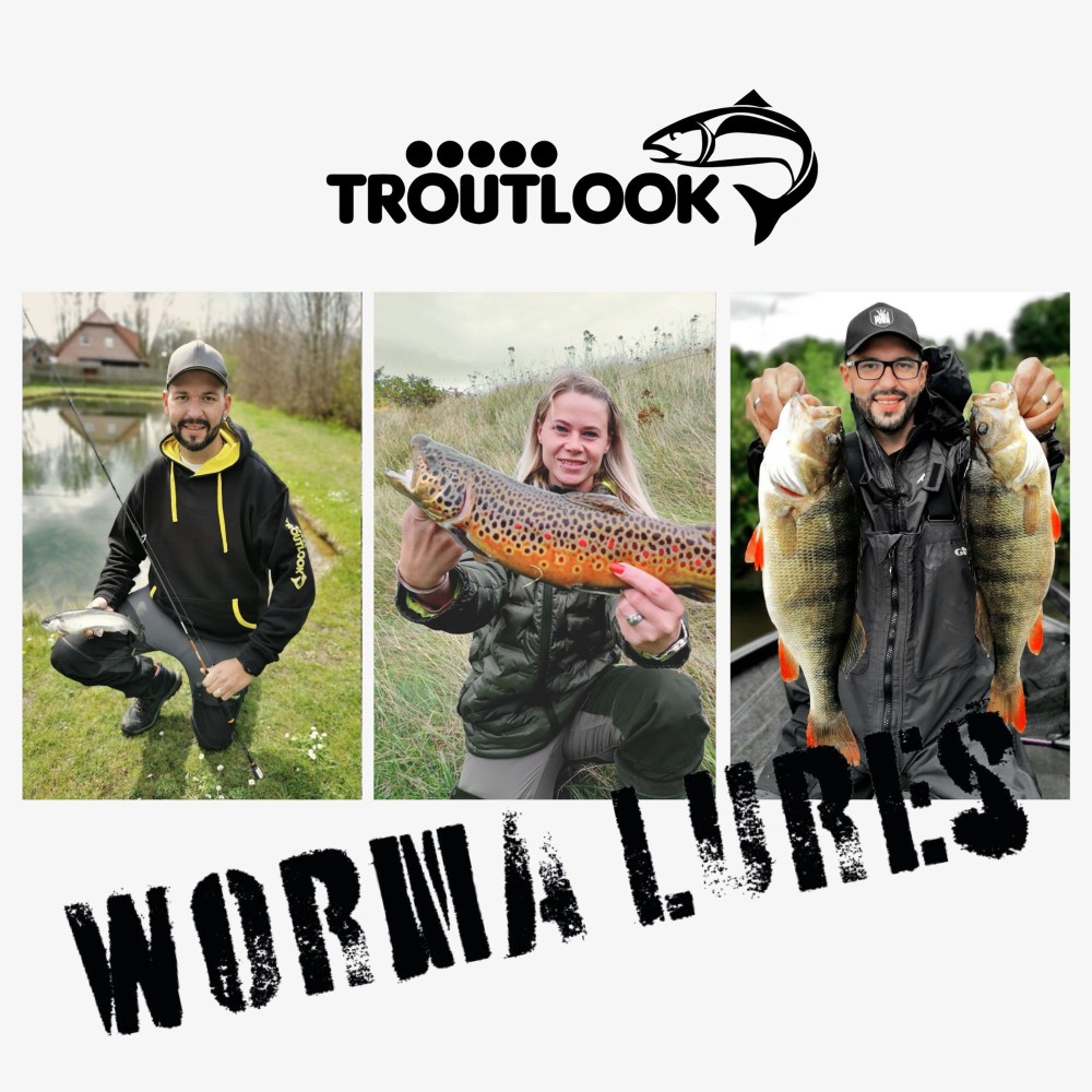 Troutlook Worma Lures - Fat Wormy - Forellengummi Cheese - 8,5cm - 7 Stück - Coffee