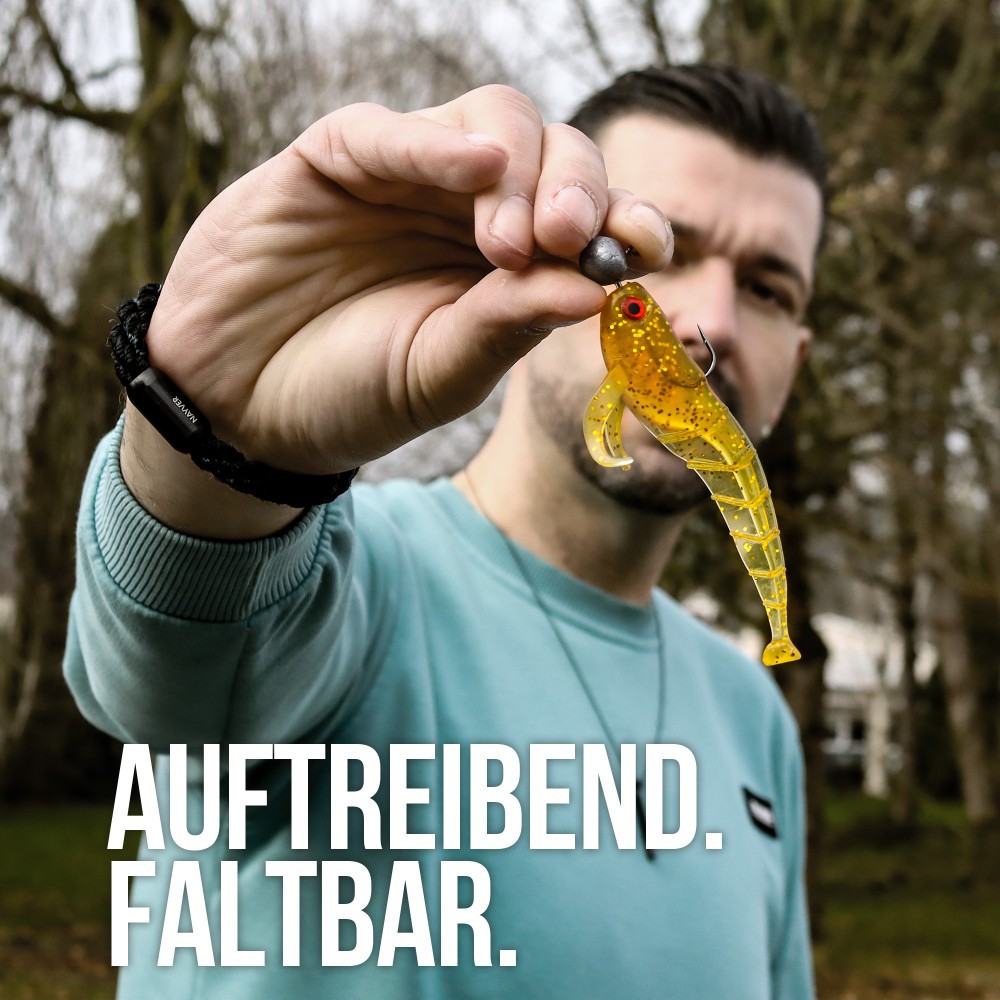 Senshu Grundola - Gummifisch Moto Gold - 11,5cm - 6 g- 5 Stück