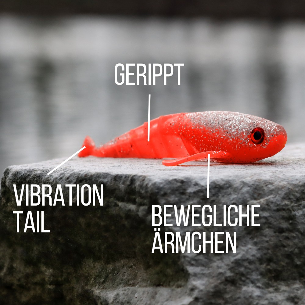 Senshu Grundola - Gummifisch Shock Feather - 11,5cm - 6 g- 5 Stück