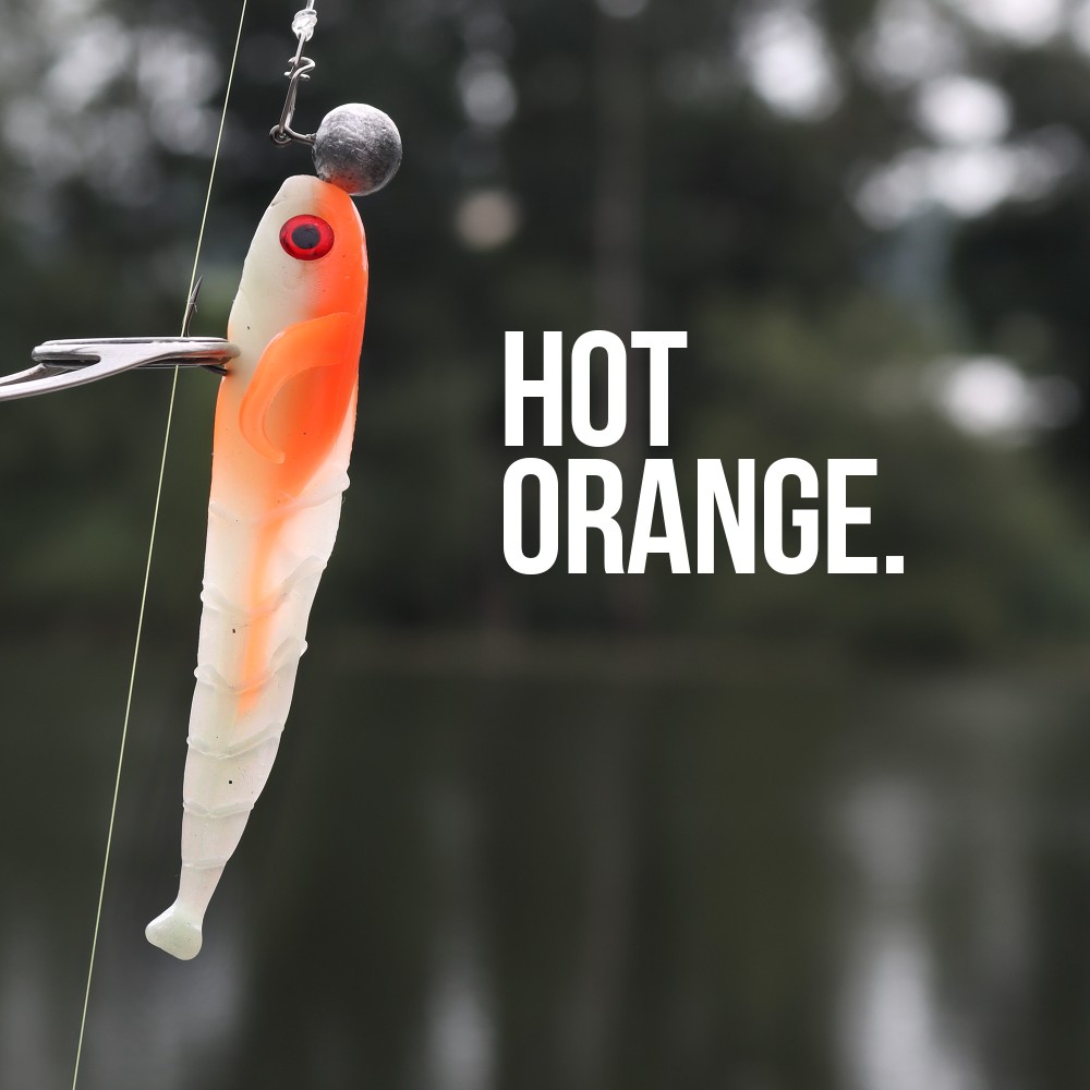 Senshu Grundola - Gummifisch Hot Orange - 11,5cm - 6 g- 5 Stück